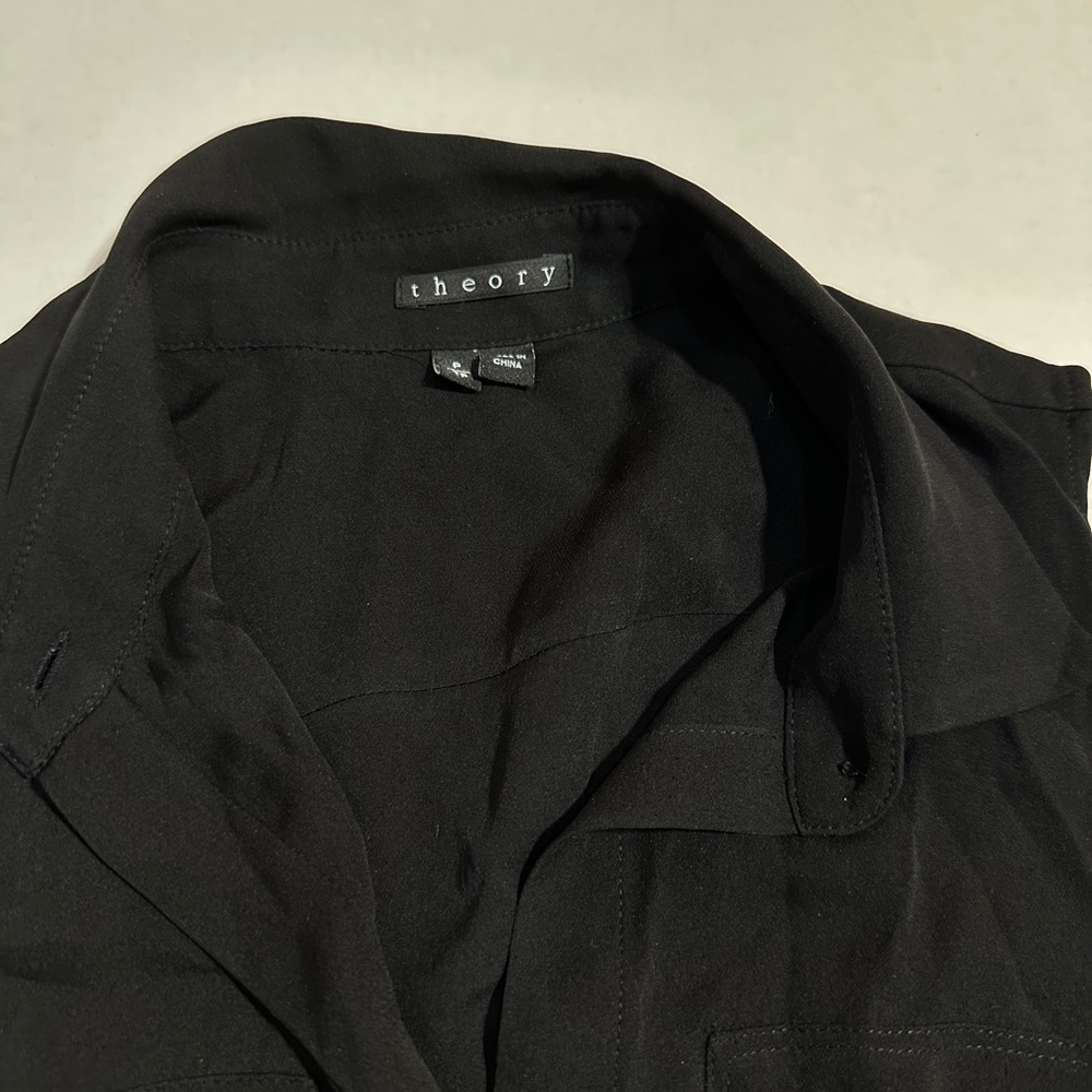 Theory Silk Black Sleeveless Top - Picture 2 of 6